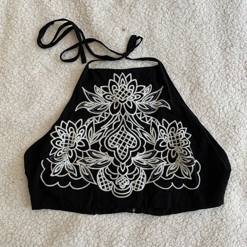 forever 21 cropped halter top